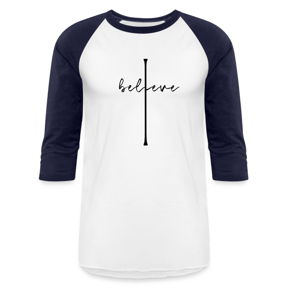 I Believe - Baseball T-Shirt - white/navy