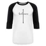 I Believe - Baseball T-Shirt - white/black