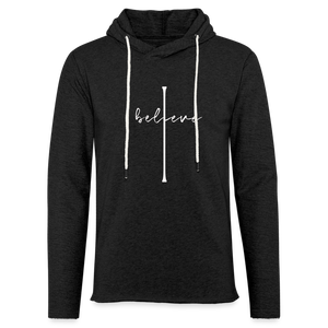 I Believe - Unisex Lightweight Terry Hoodie - charcoal grey