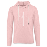 I Believe - Unisex Lightweight Terry Hoodie - cream heather pink