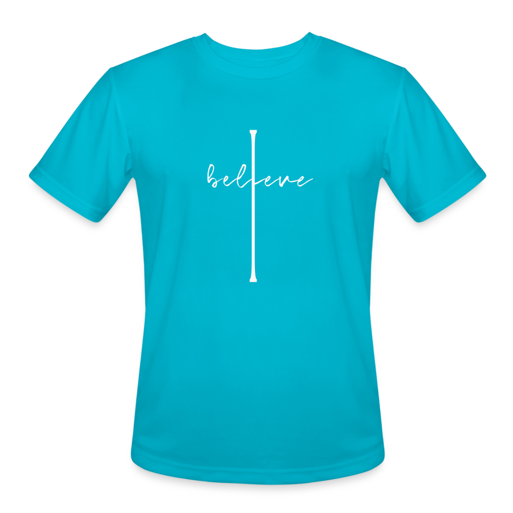 I Believe - Men’s Moisture Wicking Performance T-Shirt - turquoise
