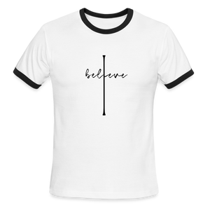 I Believe - Men's Ringer T-Shirt - white/black