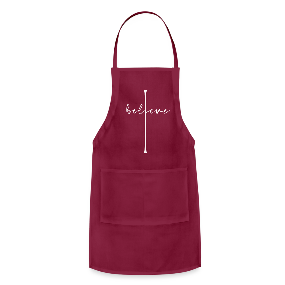 I Believe - Adjustable Apron - burgundy