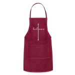 I Believe - Adjustable Apron - burgundy