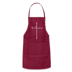 I Believe - Adjustable Apron - burgundy