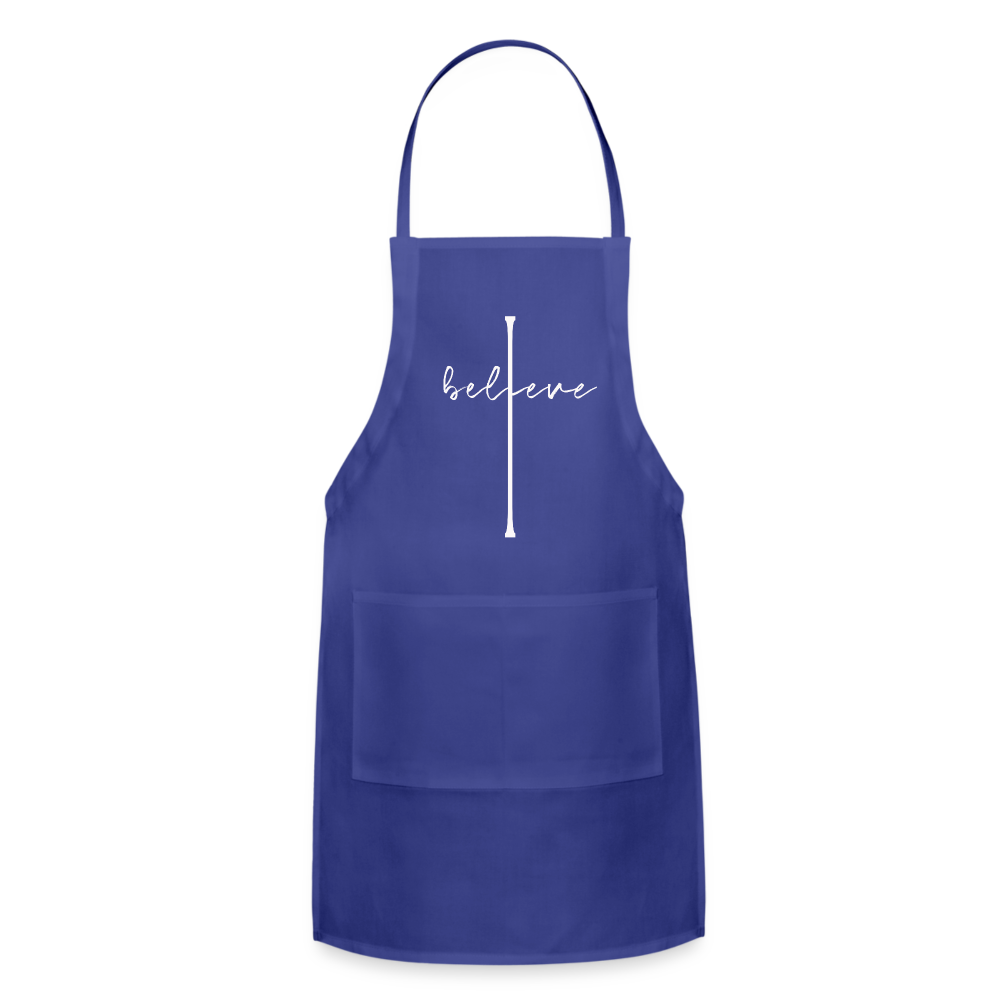 I Believe - Adjustable Apron - royal blue