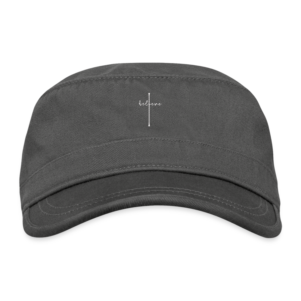 I Believe - Organic Cadet Cap - charcoal