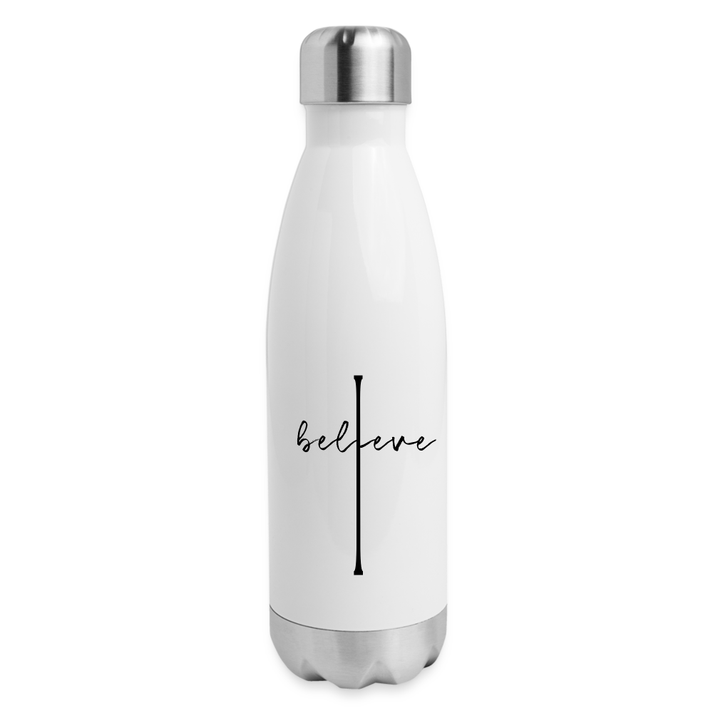 I Believe - Insulated Stainless Steel Water Bottle - white