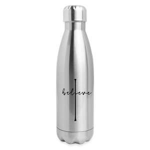 I Believe - Insulated Stainless Steel Water Bottle - silver