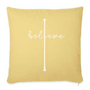 I Believe - Throw Pillow Cover - washed yellow