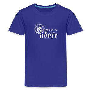 O Come Let Us Adore - Kids' Premium T-Shirt - royal blue