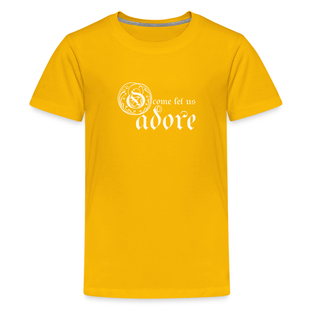 O Come Let Us Adore - Kids' Premium T-Shirt - sun yellow