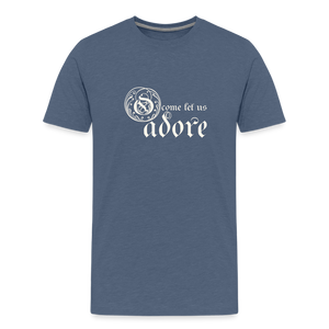 O Come Let Us Adore - Kids' Premium T-Shirt - heather blue