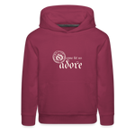 O Come Let Us Adore - Kids‘ Premium Hoodie - burgundy