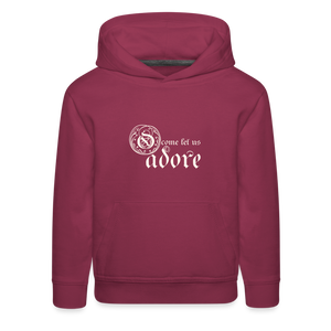 O Come Let Us Adore - Kids‘ Premium Hoodie - burgundy