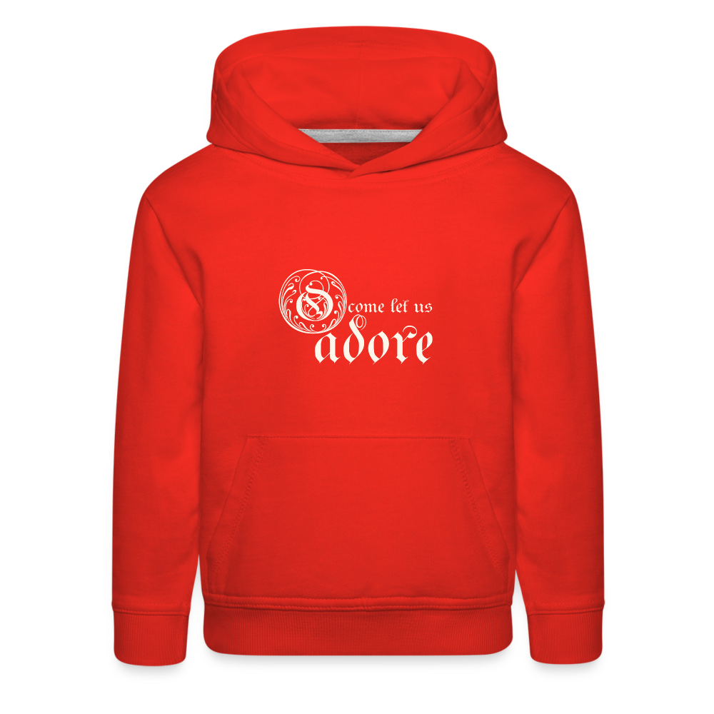 O Come Let Us Adore - Kids‘ Premium Hoodie - red