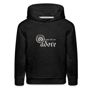 O Come Let Us Adore - Kids‘ Premium Hoodie - charcoal grey
