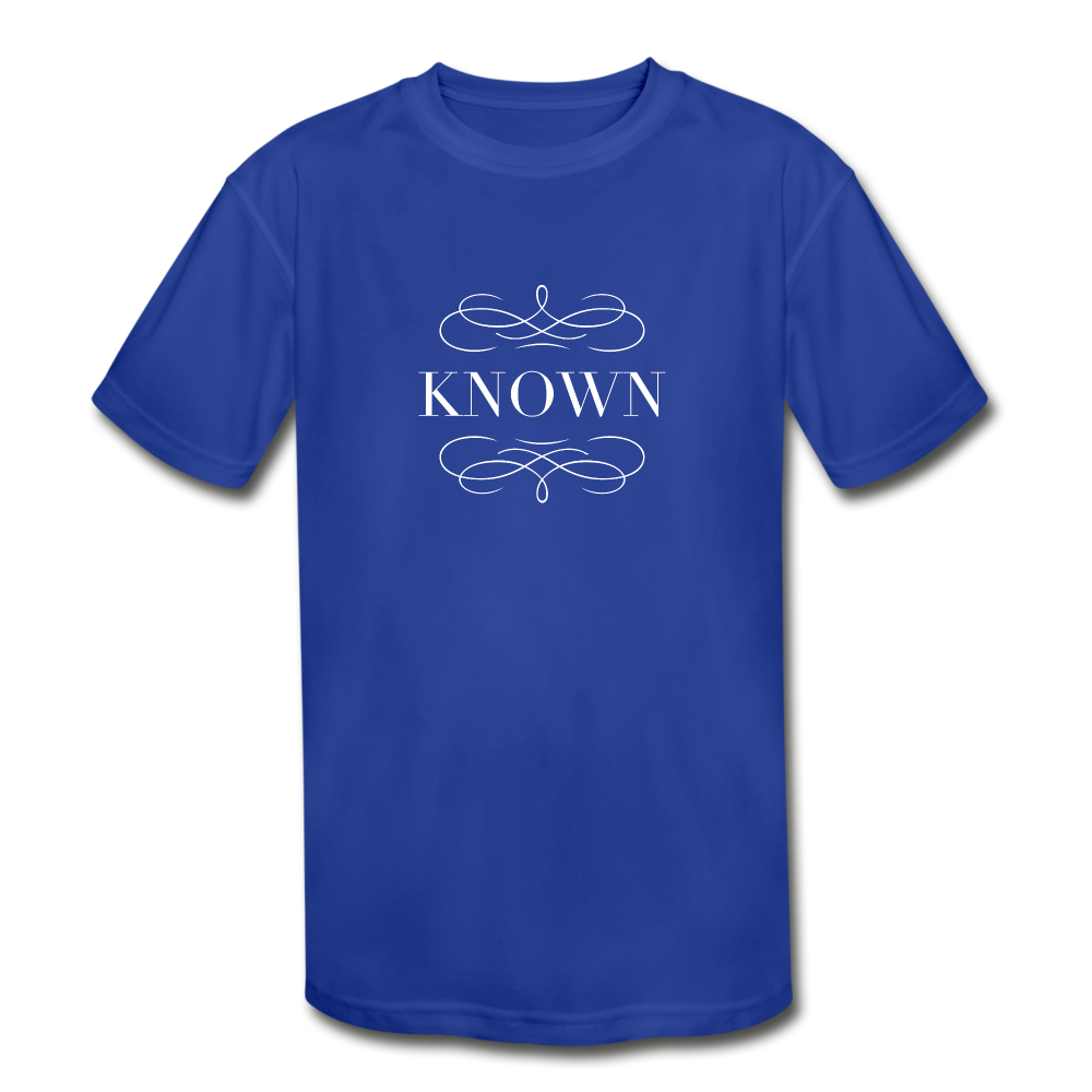 Known - Kids' Moisture Wicking Performance T-Shirt - royal blue