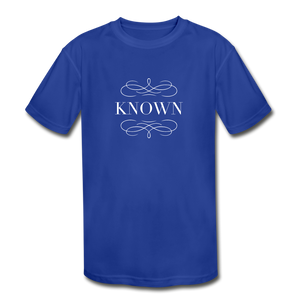 Known - Kids' Moisture Wicking Performance T-Shirt - royal blue