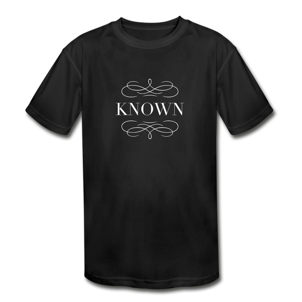 Known - Kids' Moisture Wicking Performance T-Shirt - black