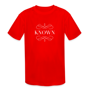 Known - Kids' Moisture Wicking Performance T-Shirt - red