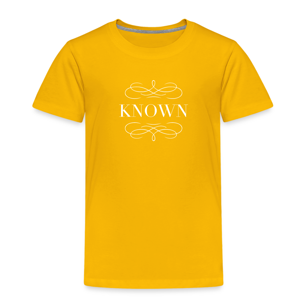 Known - Toddler Premium T-Shirt - sun yellow