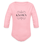 Known - Organic Long Sleeve Baby Bodysuit - light pink