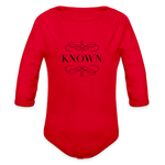 Known - Organic Long Sleeve Baby Bodysuit - red