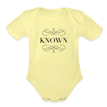 Known - Organic Short Sleeve Baby Bodysuit - washed yellow