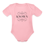 Known - Organic Short Sleeve Baby Bodysuit - light pink