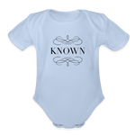 Known - Organic Short Sleeve Baby Bodysuit - sky
