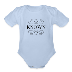 Known - Organic Short Sleeve Baby Bodysuit - sky