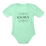 Known - Organic Short Sleeve Baby Bodysuit - light mint