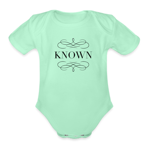Known - Organic Short Sleeve Baby Bodysuit - light mint