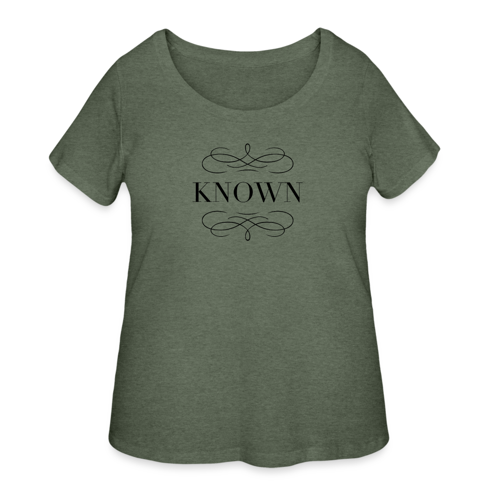 Known - Women’s Curvy T-Shirt - heather military green