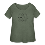 Known - Women’s Curvy T-Shirt - heather military green