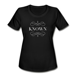 Known - Women's Moisture Wicking Performance T-Shirt - black