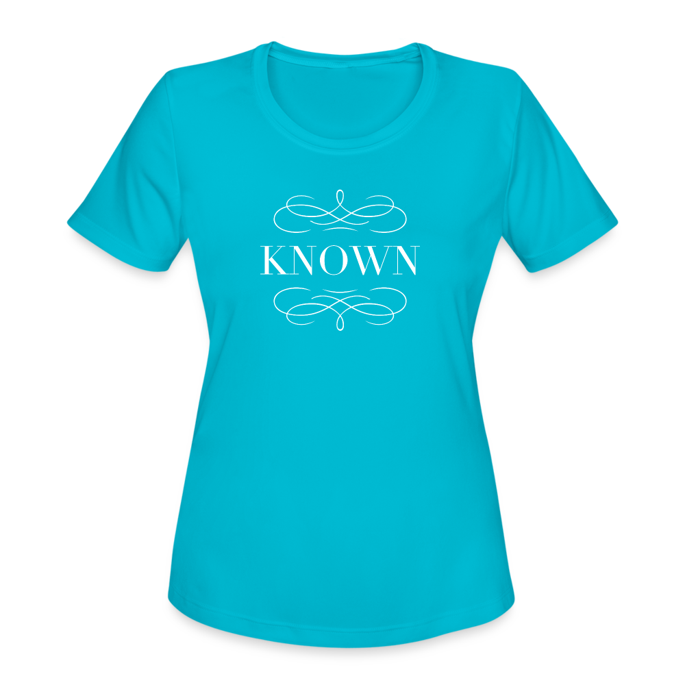 Known - Women's Moisture Wicking Performance T-Shirt - turquoise
