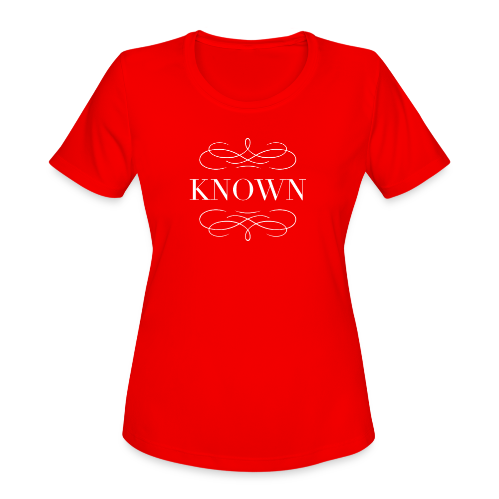 Known - Women's Moisture Wicking Performance T-Shirt - red