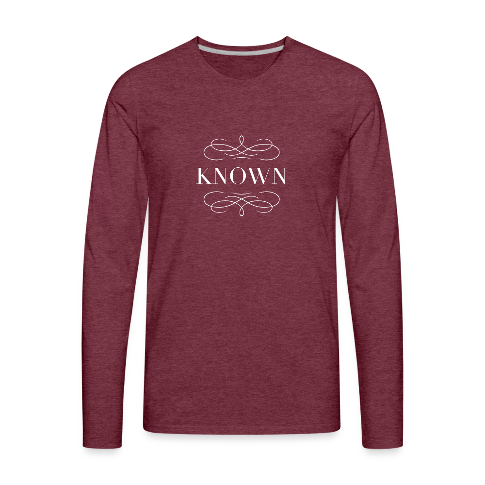 Known - Men's Premium Long Sleeve T-Shirt - heather burgundy