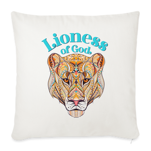 Lioness of God - Throw Pillow Cover - natural white