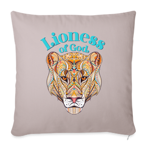 Lioness of God - Throw Pillow Cover - light taupe