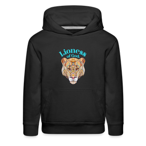 Lioness of God - Kids‘ Premium Hoodie - black
