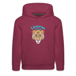 Lioness of God - Kids‘ Premium Hoodie - burgundy