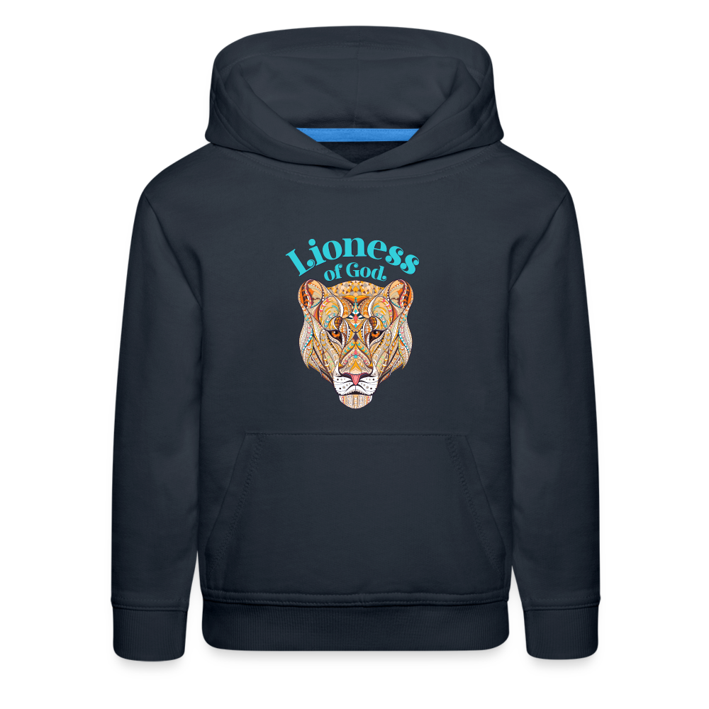 Lioness of God - Kids‘ Premium Hoodie - navy