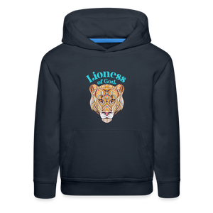 Lioness of God - Kids‘ Premium Hoodie - navy