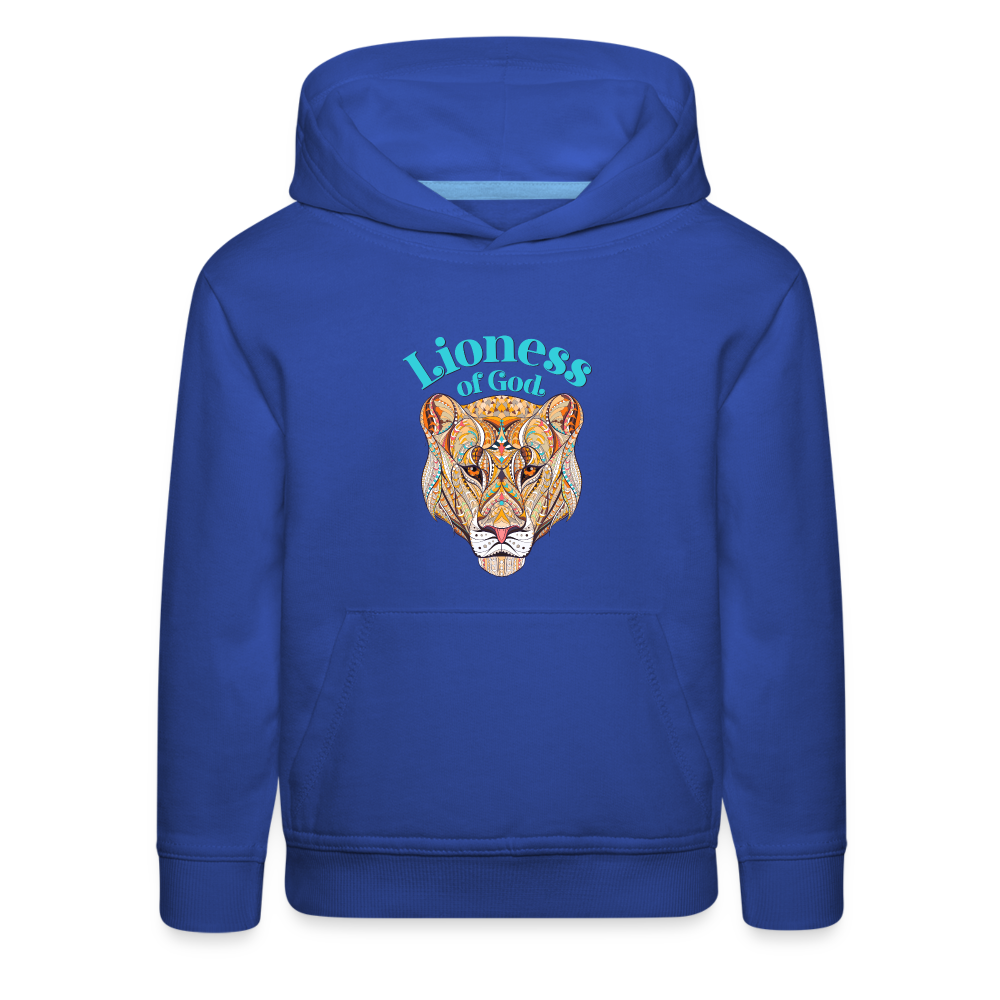 Lioness of God - Kids‘ Premium Hoodie - royal blue