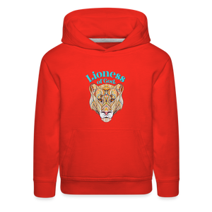 Lioness of God - Kids‘ Premium Hoodie - red
