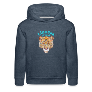Lioness of God - Kids‘ Premium Hoodie - heather denim