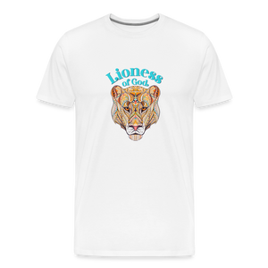 Lioness of God - Unisex Premium T-Shirt - white